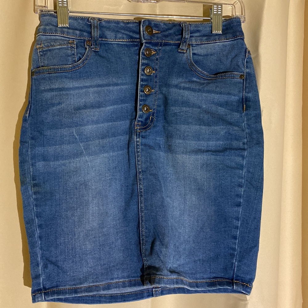 Denim Jean Pencil Skirt